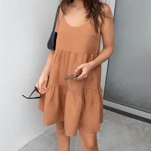 NWT Oak+Fort Tiered Mini Dress